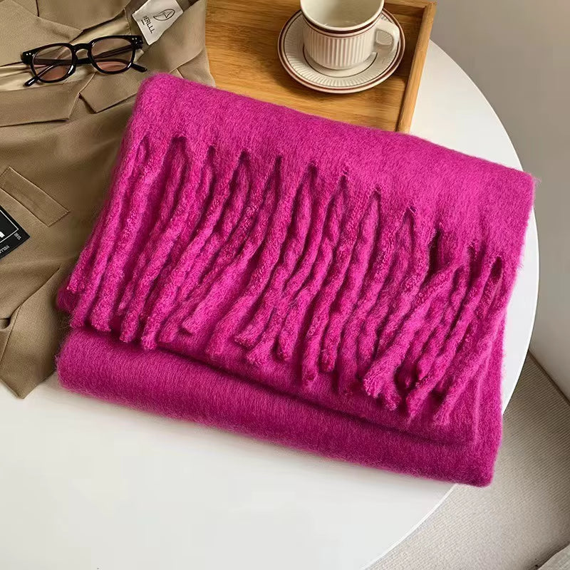 New Cashmere Scarf Woman Black Red Scarf Winter Scarves Ladies Scarf Warm XWJ12