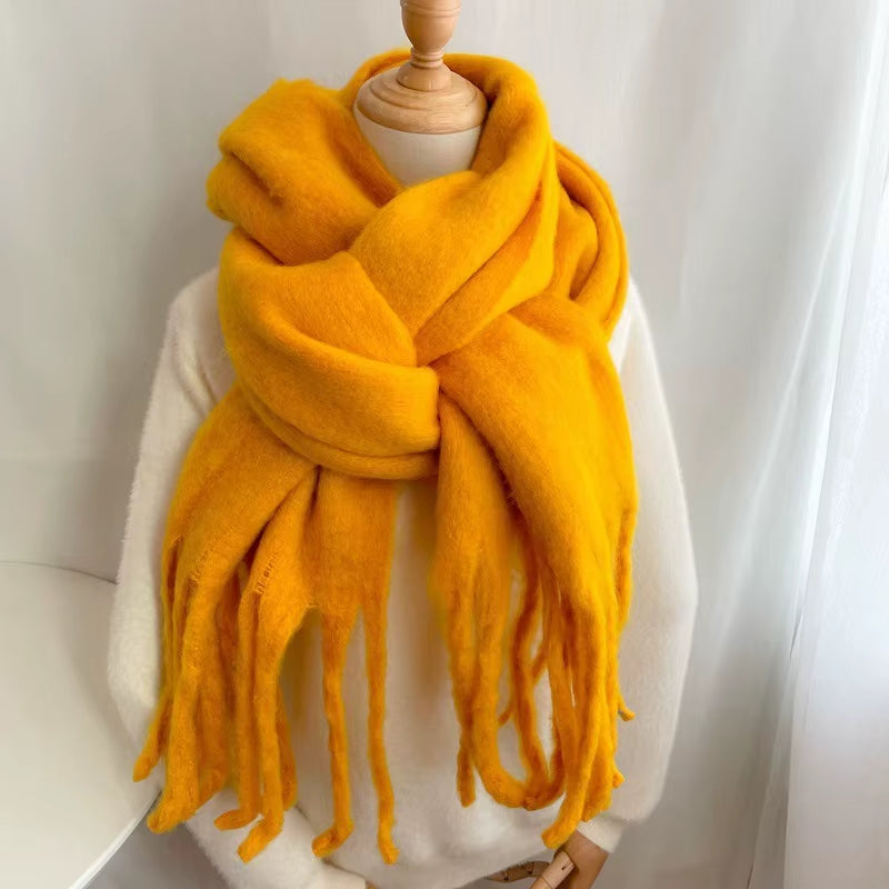 New Cashmere Scarf Woman Black Red Scarf Winter Scarves Ladies Scarf Warm XWJ12