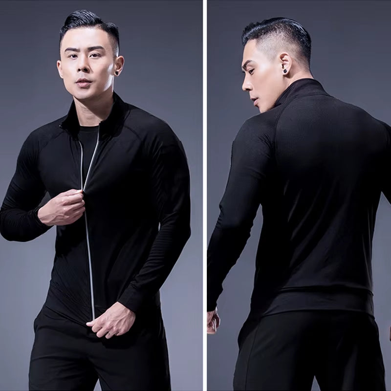Men'S Sports Top Coat with Pockets, Fitness Equipment, Running Jackets, Sportswear, Workout, Jogging, Sweatshirts