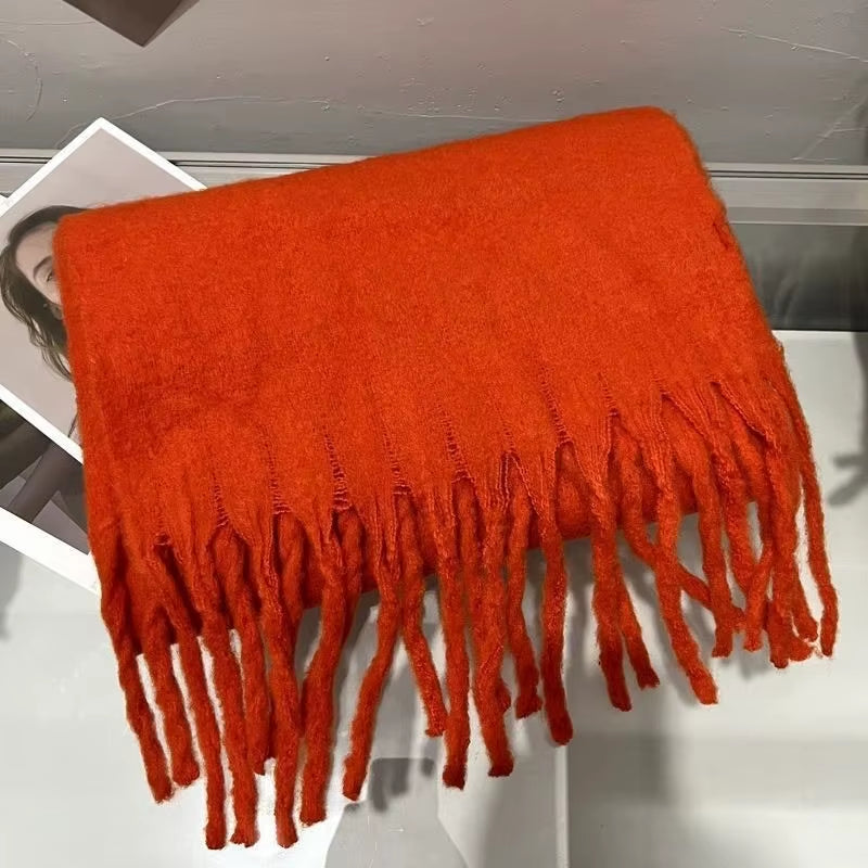 New Cashmere Scarf Woman Black Red Scarf Winter Scarves Ladies Scarf Warm XWJ12