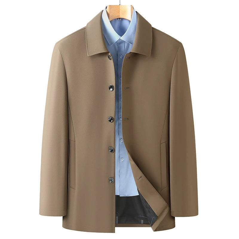 Quality Fashion Men'S Jacket Business Casual Jacket Men Office Dress Coat Spring Autumn Solid Brand Men'S Coat
