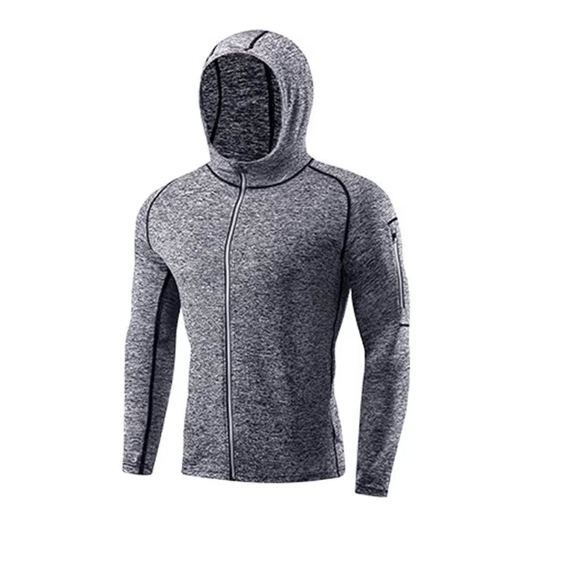 Men'S Sports Top Coat with Pockets, Fitness Equipment, Running Jackets, Sportswear, Workout, Jogging, Sweatshirts