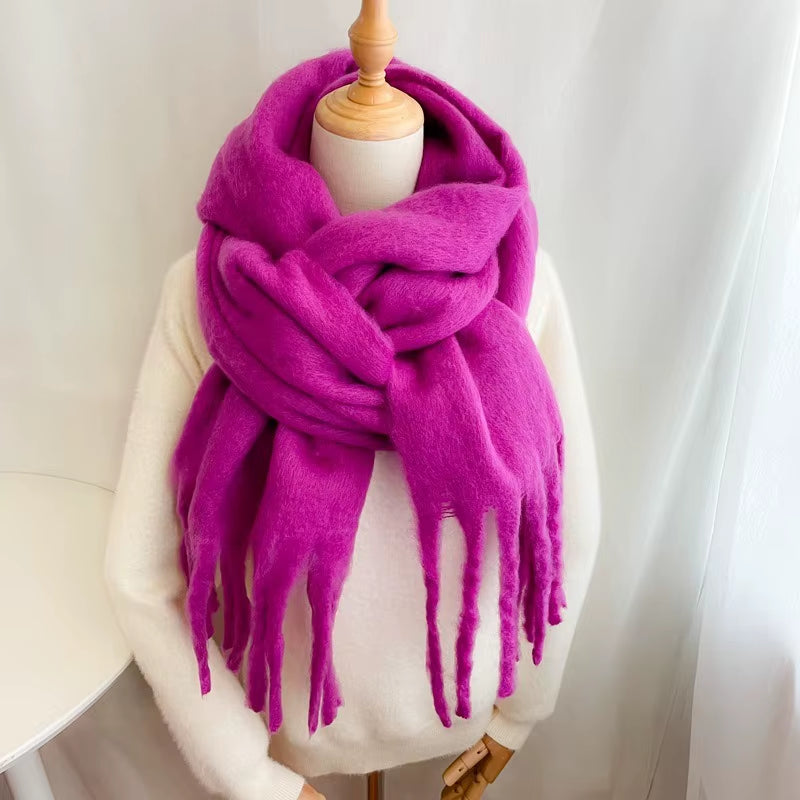 New Cashmere Scarf Woman Black Red Scarf Winter Scarves Ladies Scarf Warm XWJ12