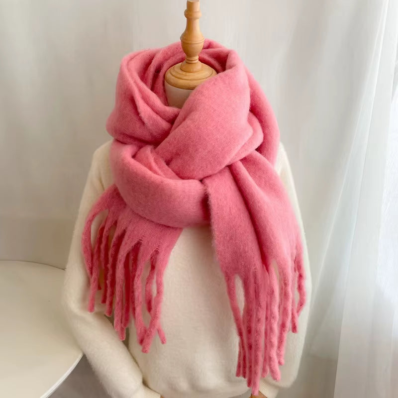 New Cashmere Scarf Woman Black Red Scarf Winter Scarves Ladies Scarf Warm XWJ12