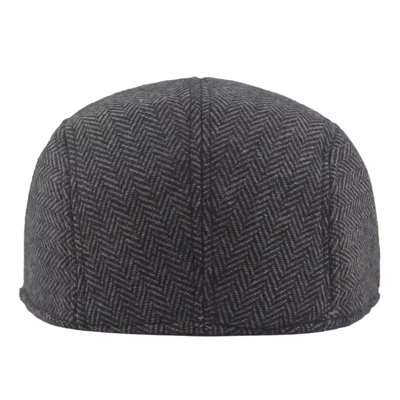 Retro Classical Wool Caps Men British Artist Painters Hats Autumn Winter Berets Herringbone Flat Peaked Cap Hip Hop Berets