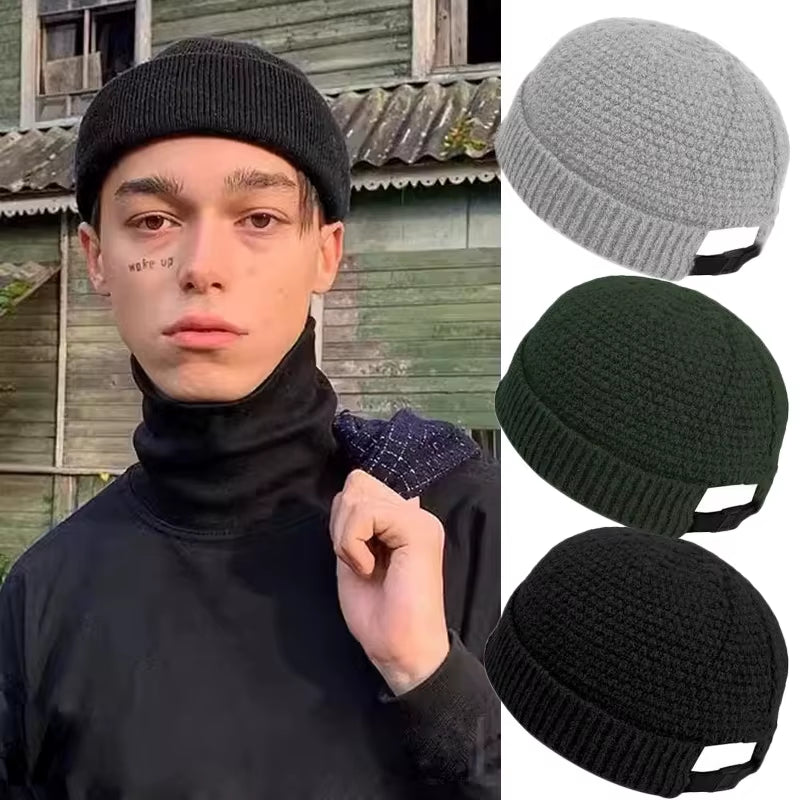 2024 NEW Knitted Baseball Cap Men Beanie Warm Soft Winter Hats Landlord Hip Hop Hat Skull Caps Outdoor Rolled Bonnet Шляпа Women