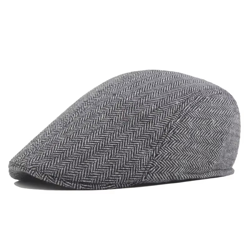 Retro Classical Wool Caps Men British Artist Painters Hats Autumn Winter Berets Herringbone Flat Peaked Cap Hip Hop Berets